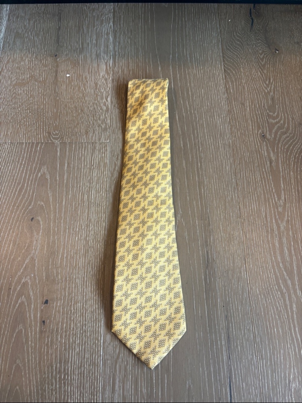 Loewe Yellow Geometric Silk Tie